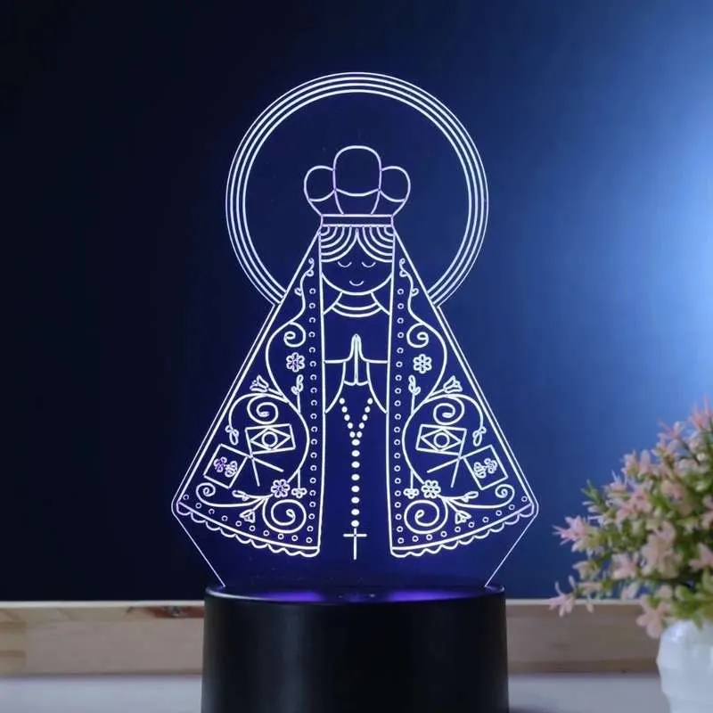 Luminária 3D IluminaMax acesa